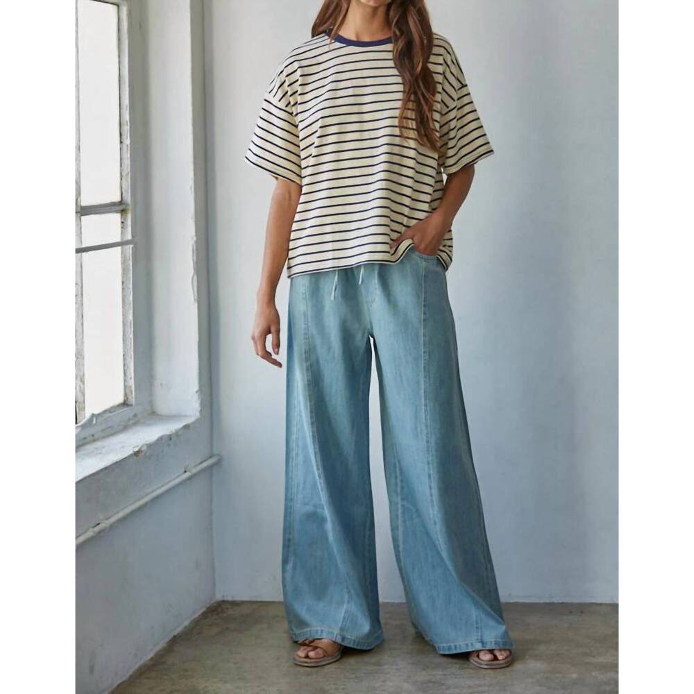 NEW BY TOGETHER jude wide leg pants in denim blue - Picture 4 of 4